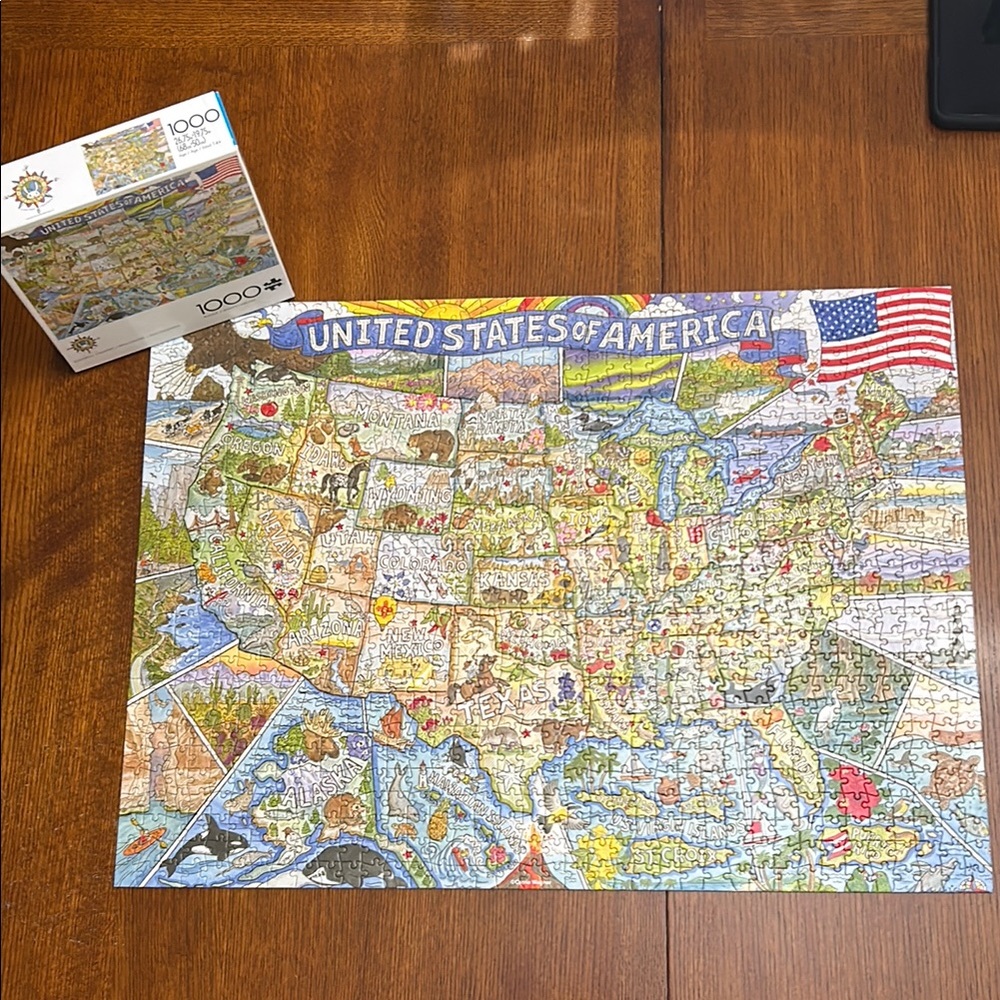 United States Map Puzzle - 1000 Pieces